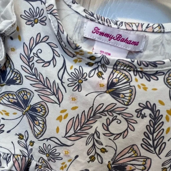 Tommy Bahama Kids Dress with Butterfly and Leaf Print - Picture 3 of 4